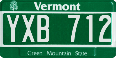 VT license plate YXB712