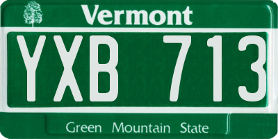 VT license plate YXB713