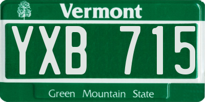 VT license plate YXB715