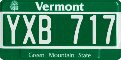 VT license plate YXB717
