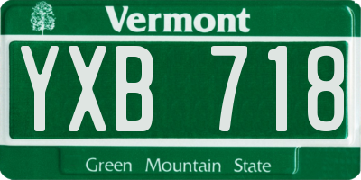 VT license plate YXB718