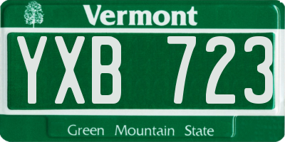 VT license plate YXB723