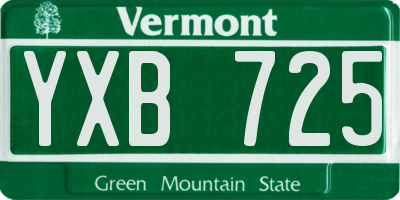 VT license plate YXB725