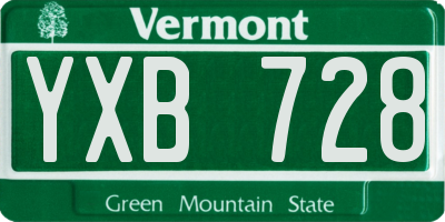 VT license plate YXB728