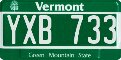 VT license plate YXB733