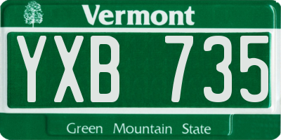 VT license plate YXB735