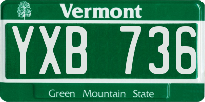 VT license plate YXB736