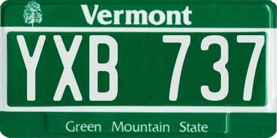 VT license plate YXB737