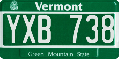 VT license plate YXB738