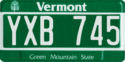 VT license plate YXB745