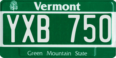 VT license plate YXB750