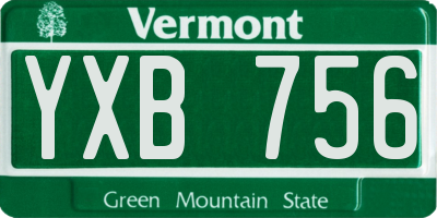VT license plate YXB756