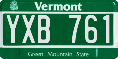 VT license plate YXB761