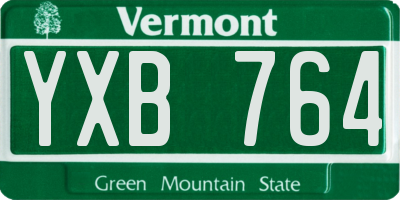 VT license plate YXB764