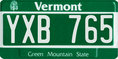 VT license plate YXB765