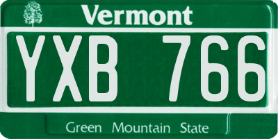 VT license plate YXB766