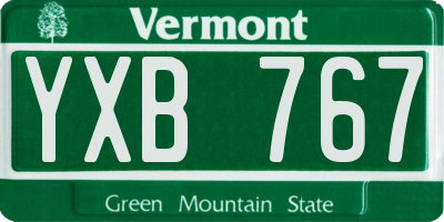 VT license plate YXB767