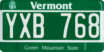 VT license plate YXB768