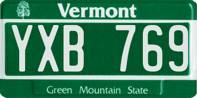 VT license plate YXB769