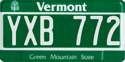 VT license plate YXB772