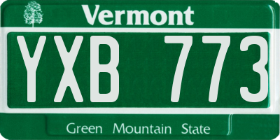 VT license plate YXB773