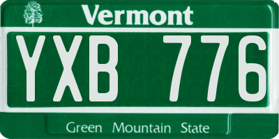 VT license plate YXB776