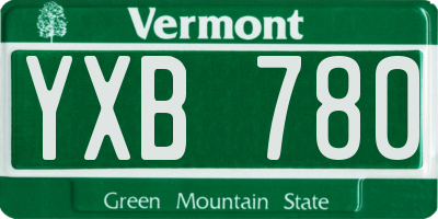 VT license plate YXB780