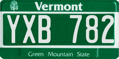 VT license plate YXB782