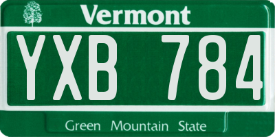VT license plate YXB784