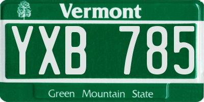 VT license plate YXB785