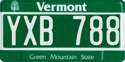 VT license plate YXB788