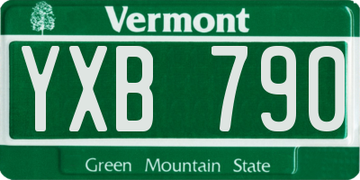 VT license plate YXB790