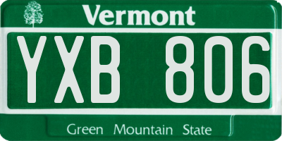 VT license plate YXB806