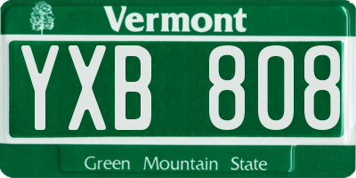VT license plate YXB808