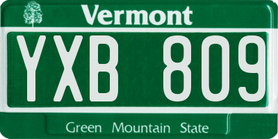 VT license plate YXB809