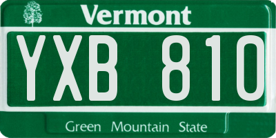 VT license plate YXB810