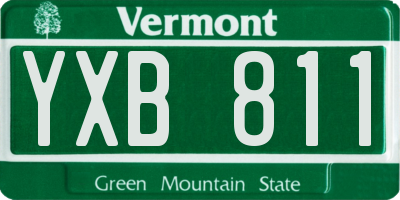 VT license plate YXB811
