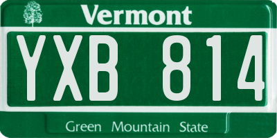 VT license plate YXB814