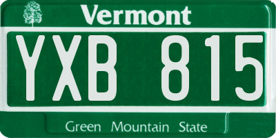 VT license plate YXB815