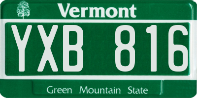 VT license plate YXB816