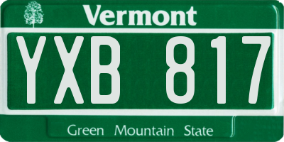 VT license plate YXB817