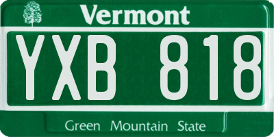 VT license plate YXB818