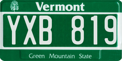 VT license plate YXB819