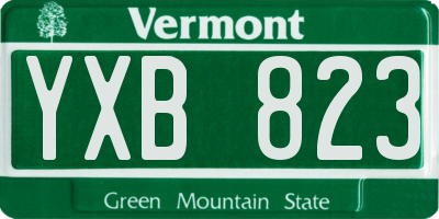 VT license plate YXB823