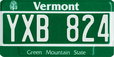 VT license plate YXB824