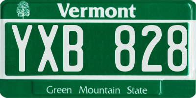 VT license plate YXB828