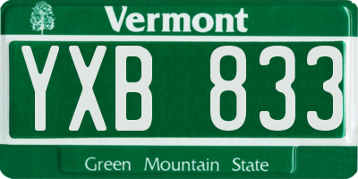 VT license plate YXB833