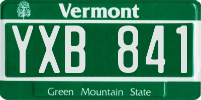 VT license plate YXB841