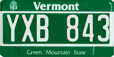 VT license plate YXB843