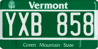 VT license plate YXB858